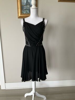 The Kooples Black Stud-Trim Dress